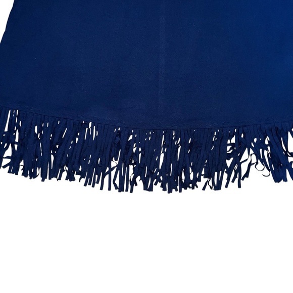 Karen Kane Dark Blue Fringe Dress Size Medium NWT - Picture 3 of 7